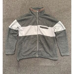 Prospirit Fleece Jacket Men's Medium Gray Blue Polyester Long Sleeve Full Zip